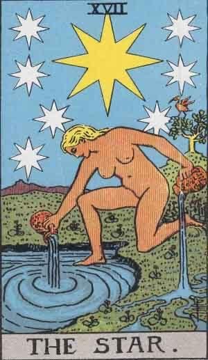 The Star Card in the Rider-Waithe Tarot Deck